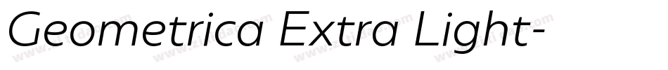Geometrica Extra Light字体转换